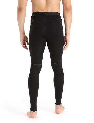 Pánské Legíny Icebreaker BodyfitZone™ Merino 150 Zone Thermal Černé | CZ 1807PJJQ